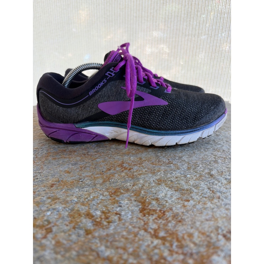 Brooks PureCadence 7 Womens Running Shoes Black Purple 1202611B023 Size 7.5